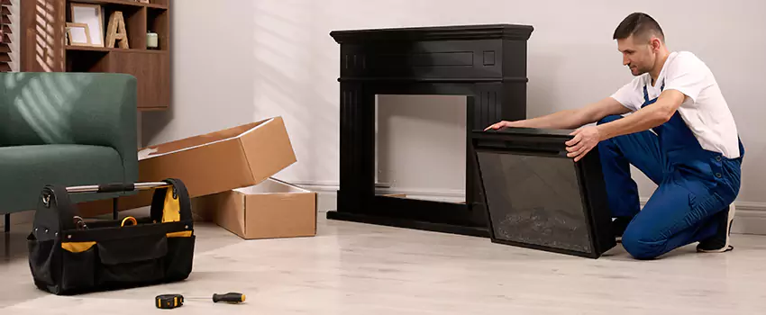 Old Rusted Metal Fireplace Repair And Replacement in Amesbury, MA